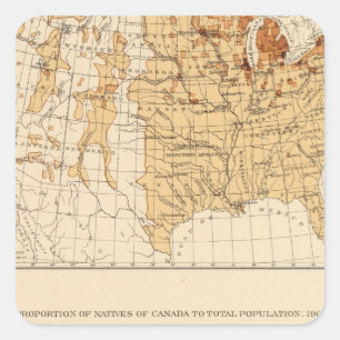 68 Natives Canada 1900 Square Sticker