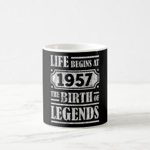 68 Year Old 1957 Birth Of Legend 68th Birthday Coffee Mug