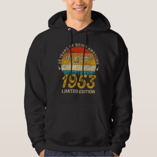 68 Year Old Bday 1953 Awesome Since 68th Birthday Hoodie