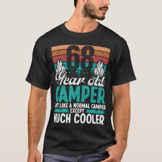 68 Year Old Camper Scouting Camping 68 Birthday vi T-Shirt