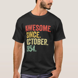 68 Years Old Awesome Since October 1954 68th Birt T-Shirt