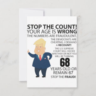 68 Years Trump Happy Birthday Present Funny