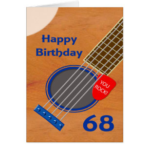68e anniversaire Guitare Joueur Anniversaire