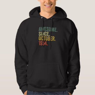 68th Birthday Awesome Since October 1954 68 Year O Hoodie