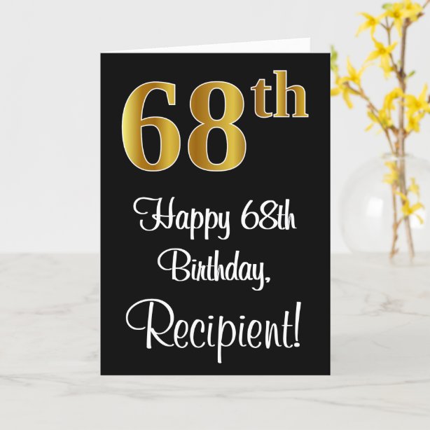 68th Birthday Cards 