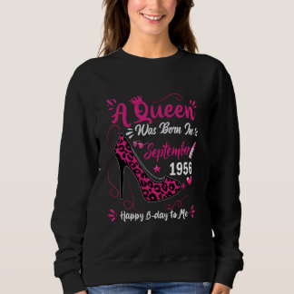 68th Birthday High Heel A Queen Was Born In Septem Sweatshirt