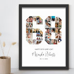 68th Birthday Number 68 Custom Photo Collage Poster<br><div class="desc">Celebrate 68th birthday with this personalized number 68 photo collage poster. This customizable gift is also perfect for wedding anniversary. It's a great way to display precious memories from your wedding and married life. The poster features a collage of photos capturing those special moments, and it can be customized with...</div>