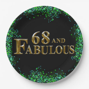 68th Birthday  Paper Plate