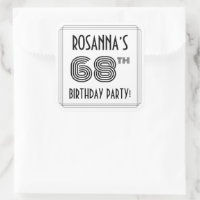 68th Birthday Party: Art Deco Style + Custom Name