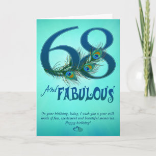 68th Birthday template Cards