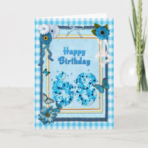 68th Birthday with a scrapbook effect Card