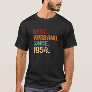 68th Wedding Anniversary Best Husband Since 1954 F T-Shirt