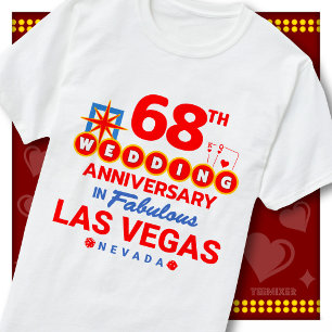 68th Wedding Anniversary Fabulous Las Vegas Couple T-Shirt
