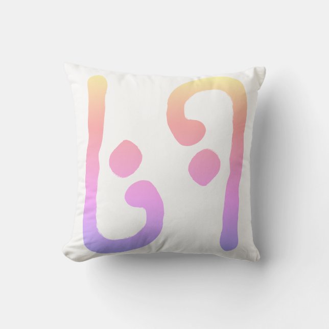 69 THROW PILLOW (Front)