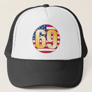 69 USA Gold Trucker Hat