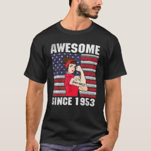 69 Year Old Awesome Since 1953 69th Birthday Women T-Shirt