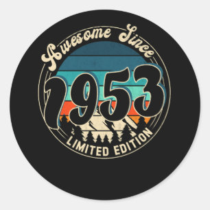 69 Year Old Vintage 69th Year Old Birthday 1953 Classic Round Sticker
