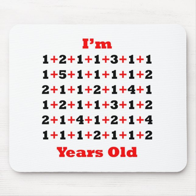 69 Years old Blk Red Mouse Pad (Front)