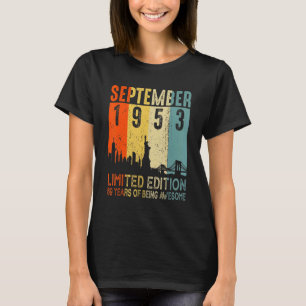 69 Years Old Vintage September 1953 69th Birthday T-Shirt