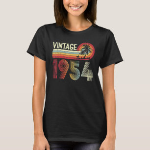 69 Yrs Old Men Women Vintage 1954 Retro 69th Birth T-Shirt