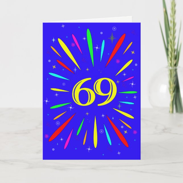 69e anniversaire carte d'explosion (Devant)