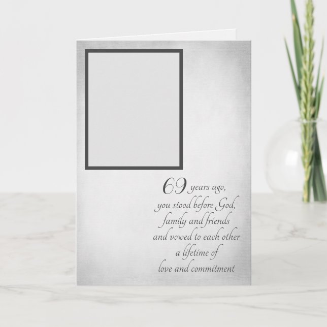 69e anniversaire sur la carte de texture Vignette (Devant)
