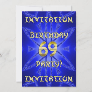 69e invitation à la fête d'anniversaire