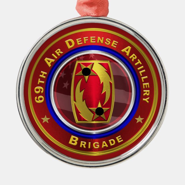 69th Air Defence Artillery Brigade Christmas  Metal Ornament (Front)