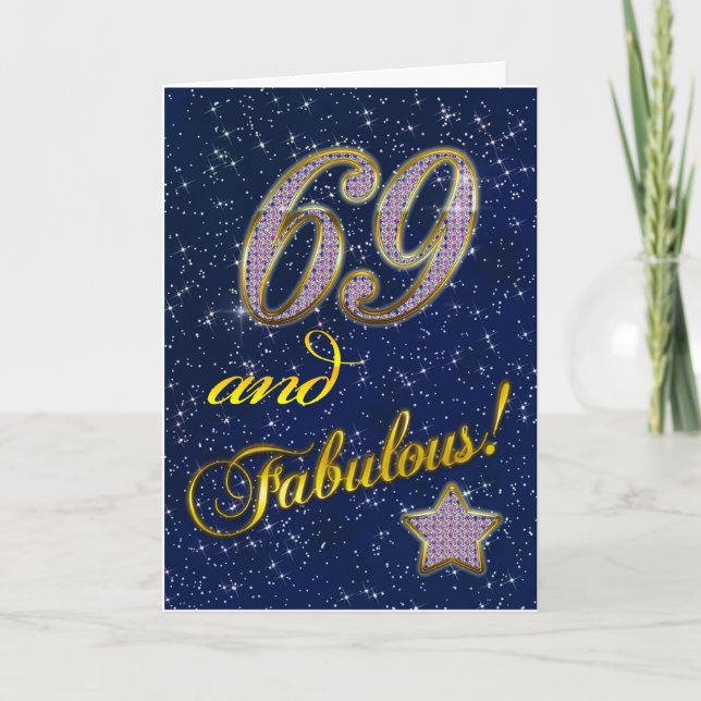 69th birthday for someone Fabulous Card (Front)