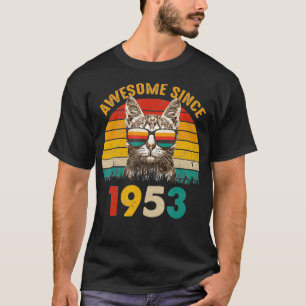 69th Birthday Retro Vintage Cat Lover Awesome Sinc T-Shirt