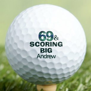 69th Birthday Scoring Big Custom Cool Gift Golf Balls