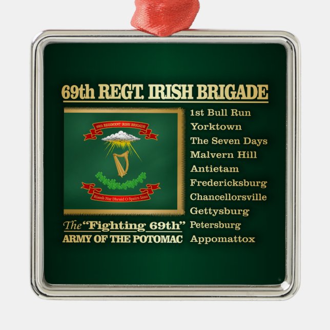 69th Regiment, Irish Brigade (BH) Metal Ornament (Front)