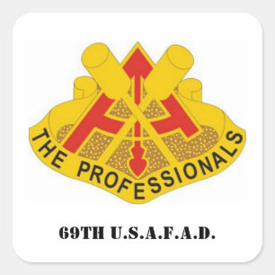 69th U.S.A.F.A.D. Square Sticker