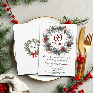 69th Wedding Anniversary Winter Invitation