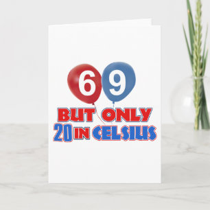 69th year old birthday designs card
