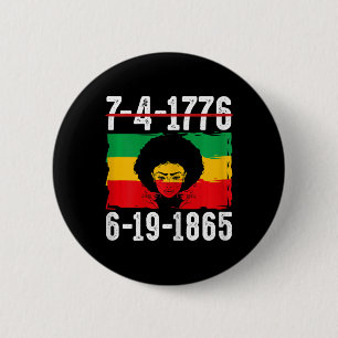 6-19-1865 African American Black History Month 1 2 Inch Round Button