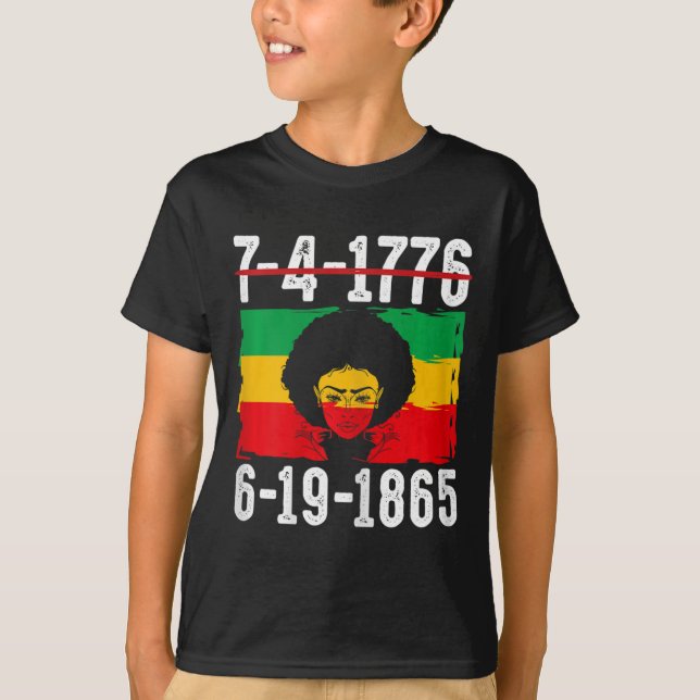 6-19-1865 African American Black History Month 1  T-Shirt (Front)