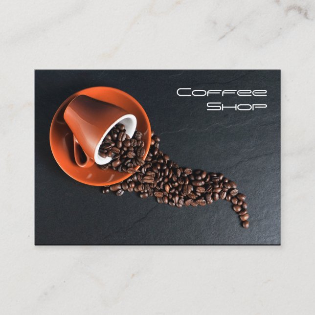 6 + 1 Free Matching Coffee Shop Loyalty Stamp Card (Front)