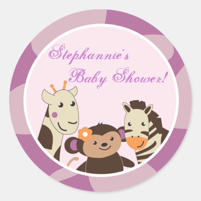 6 - 3" Favoriser Stickers Jacana Purple Animaux (Devant)