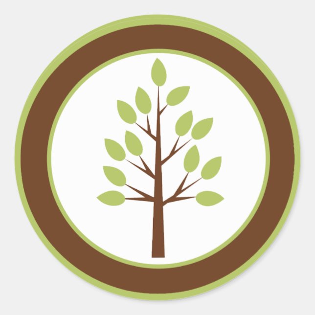 6 - 3" Favoriser Stickers Woodland Friends Tree (Devant)