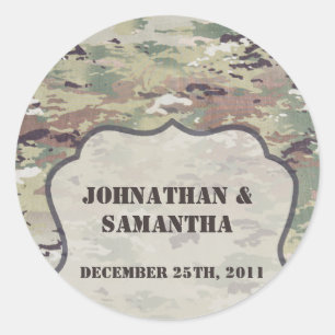 6 - 3"  Favour Stickers Army OCP Camo Uniform Camo