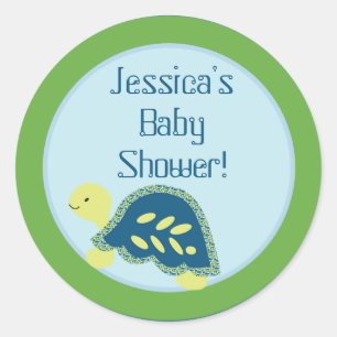 6 - 3" Favour Stickers Blue Sea Turtles