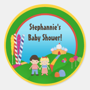 6 - 3" Favour Stickers Candy Land Ice Cream
