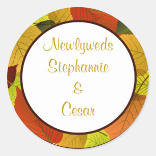 6 - 3" Favour Stickers Foliage Leaves