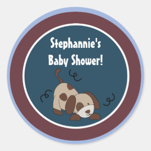 6 - 3" Favour Stickers Lil League Puppy Dog
