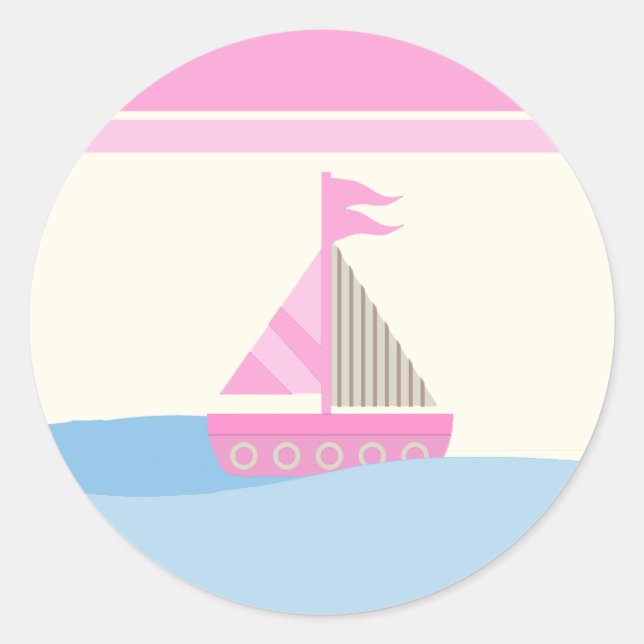 6 - 3"  Favour Stickers Naut Sail Boat Whale (Front)