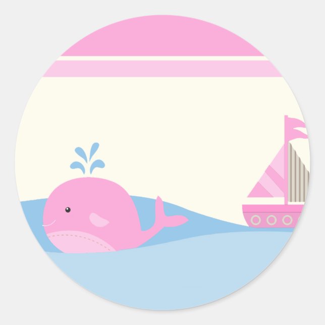 6 - 3"  Favour Stickers Naut Sail Boat Whale (Front)