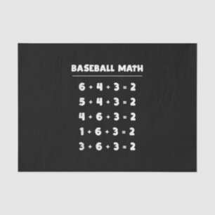 6 4 3 2 Baseball Math - Cute Playing Softball Game Tissue Paper