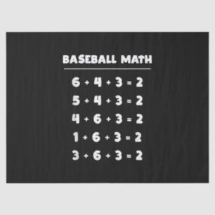 6 4 3 2 Baseball Math - Cute Playing Softball Game Tissue Paper