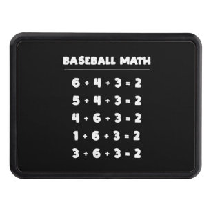 6 4 3 2 Baseball Math Cute Playing Softball Game Trailer Hitch Cover